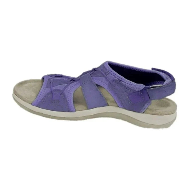Suze | Dames Sportieve Sandalen Klittenband Paars