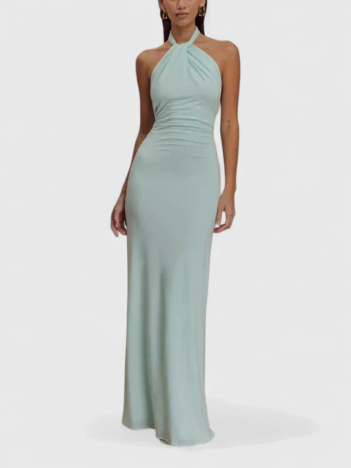 Suze | Halter Maxi Jurk Lagune