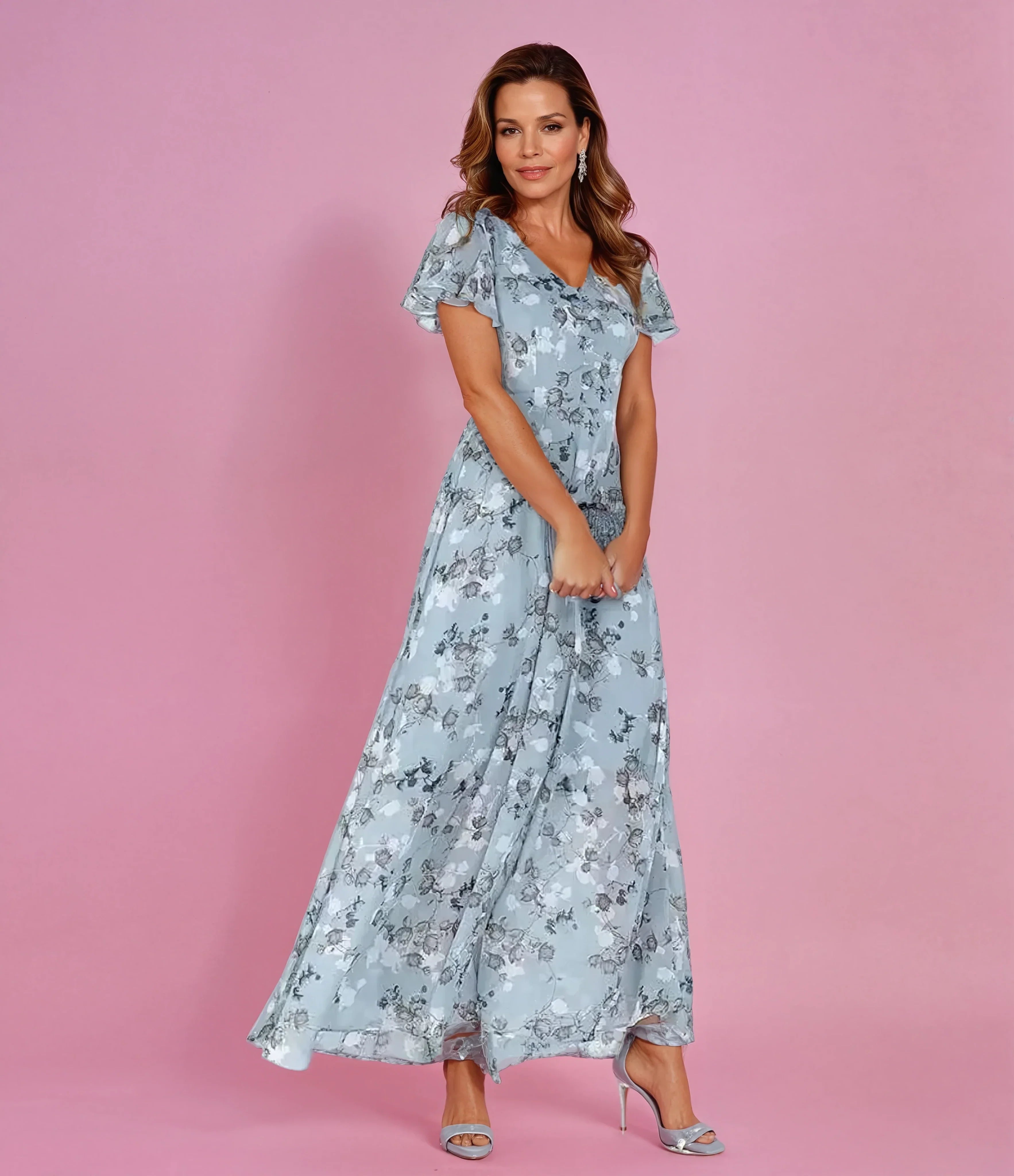 Tessa | Maxi Jurk Bloemenprint V-hals
