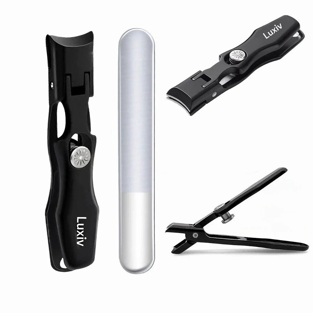 Compacte nagelknipper in twee kleuren met ergonomisch ontwerp voor dagelijks gebruik