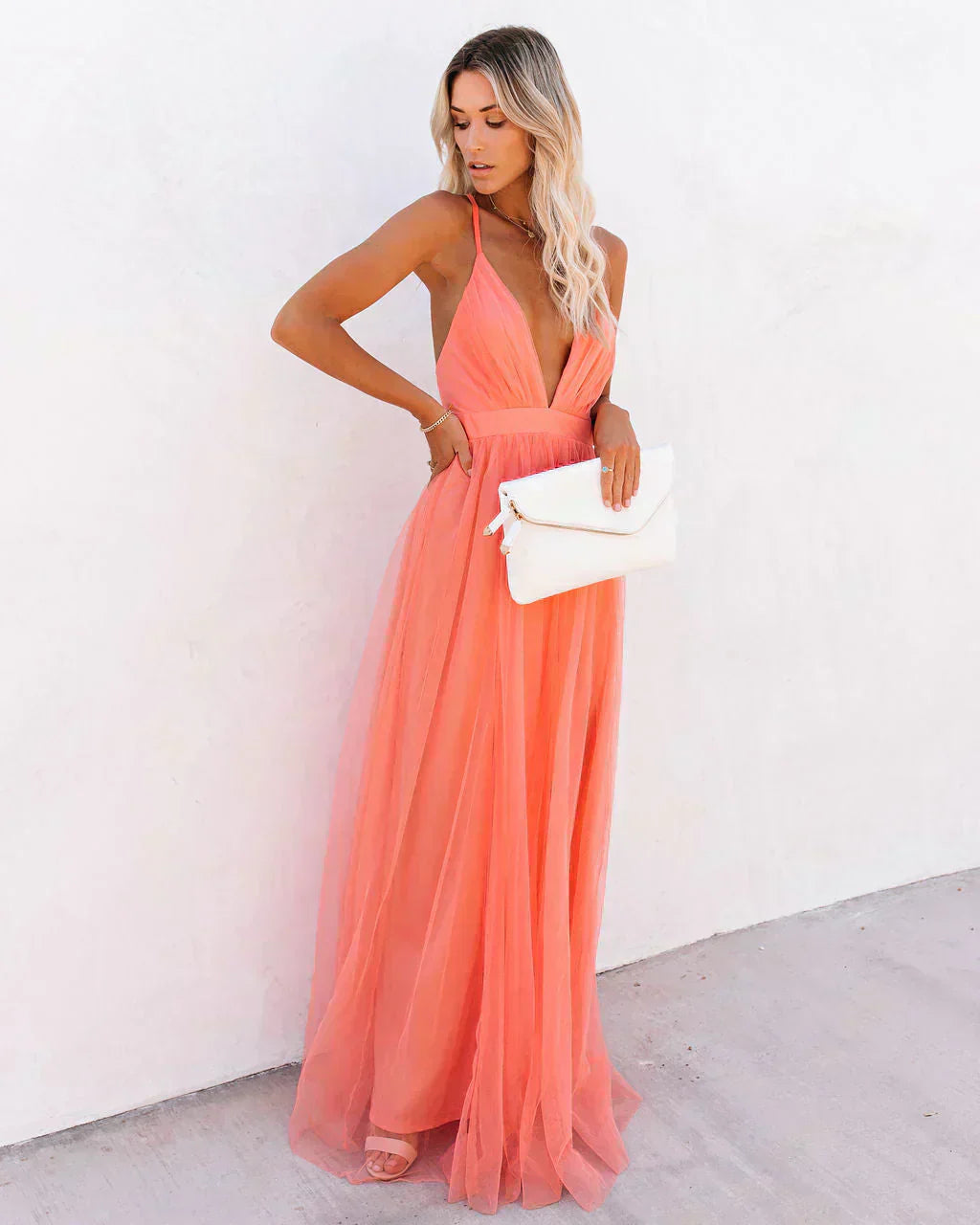 Yara | Maxi Jurk met Open Rug