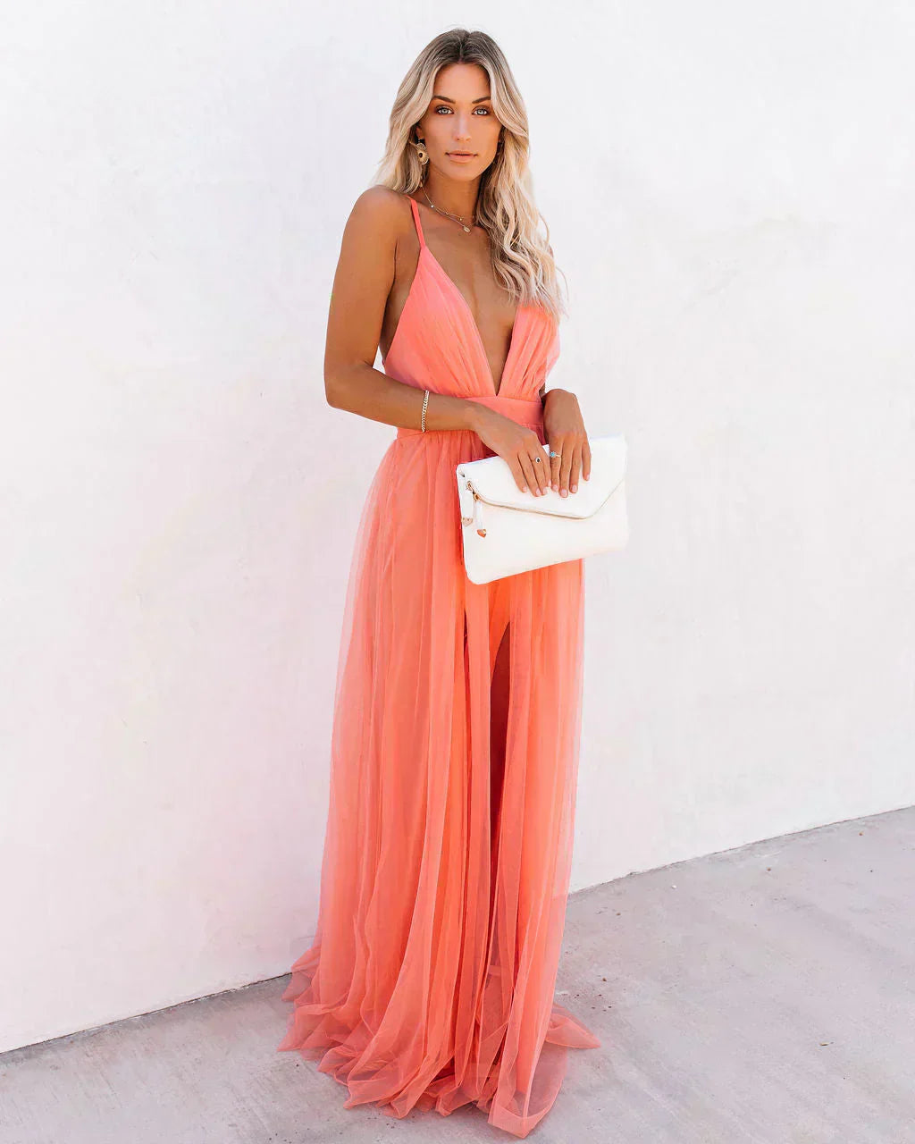 Yara | Maxi Jurk met Open Rug