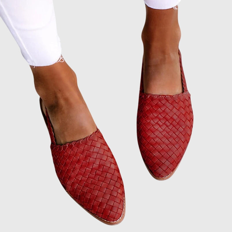 Bella | Dames Geweven Instap Platte Schoenen