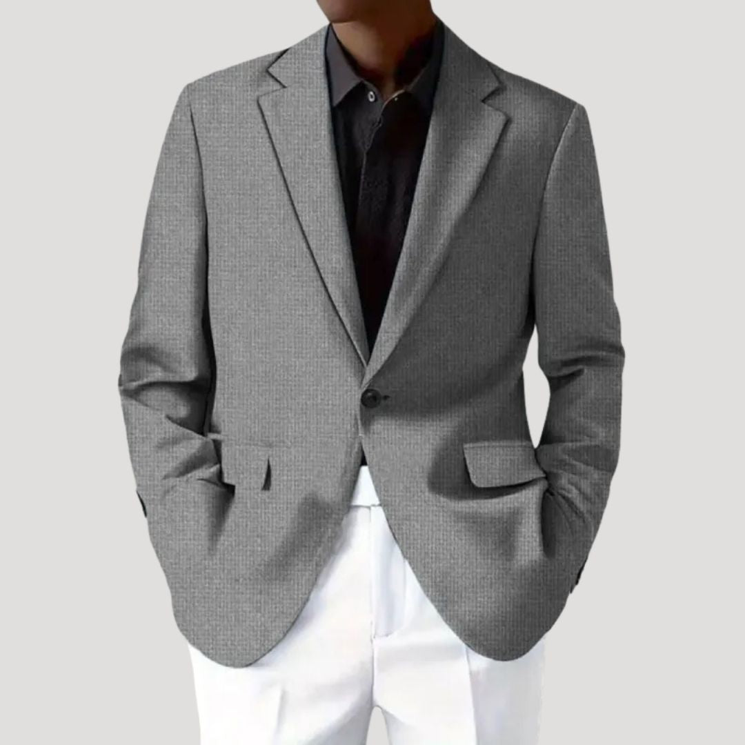 Blazto | Heren Blazer Slim Fit Enkelknoop Inkeping Revers 1