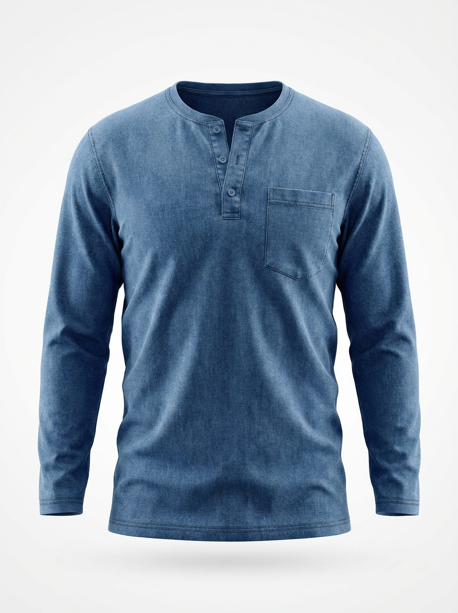 Boven | Heren Blouse Met Knoopsluiting