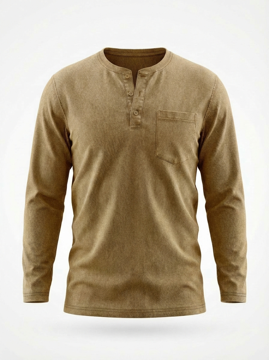 Boven | Heren Blouse Met Knoopsluiting