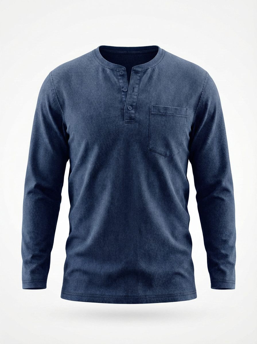 Boven | Heren Blouse Met Knoopsluiting