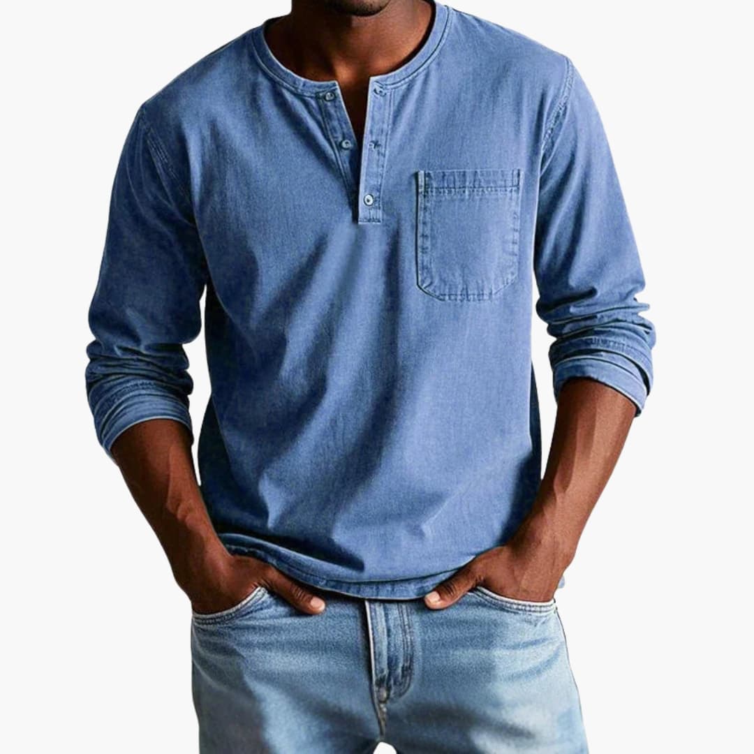 Boven | Heren Blouse Met Knoopsluiting 0