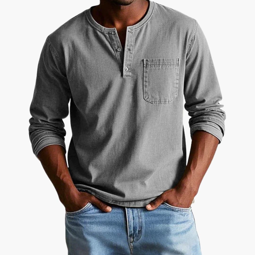 Boven | Heren Blouse Met Knoopsluiting 1