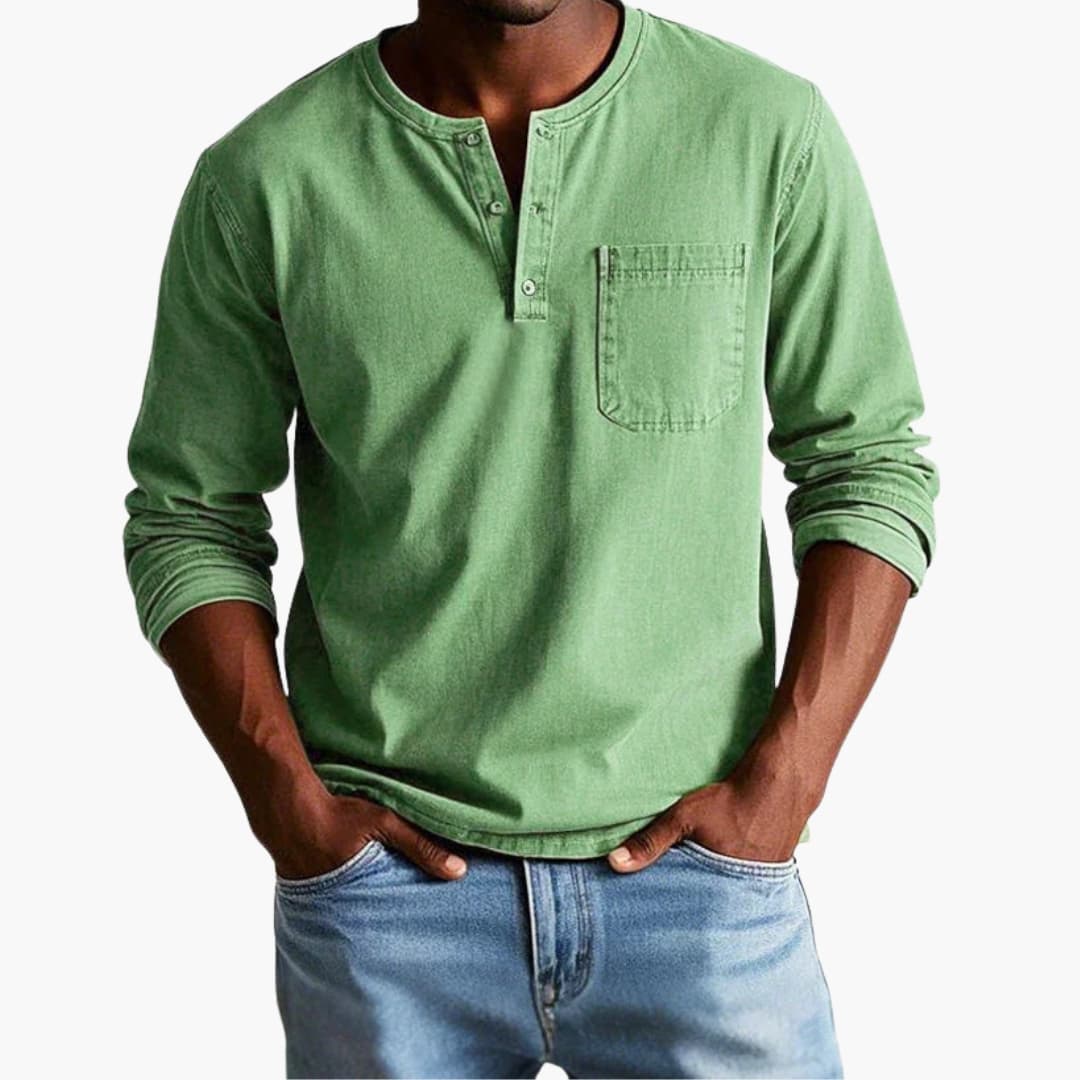 Boven | Heren Blouse Met Knoopsluiting 2
