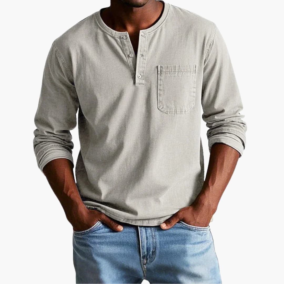 Boven | Heren Blouse Met Knoopsluiting 5