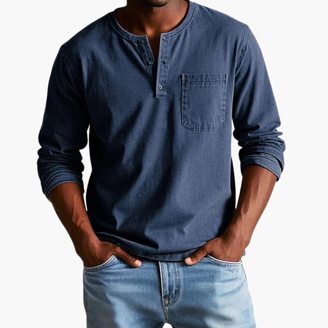 Boven | Heren Blouse Met Knoopsluiting 6