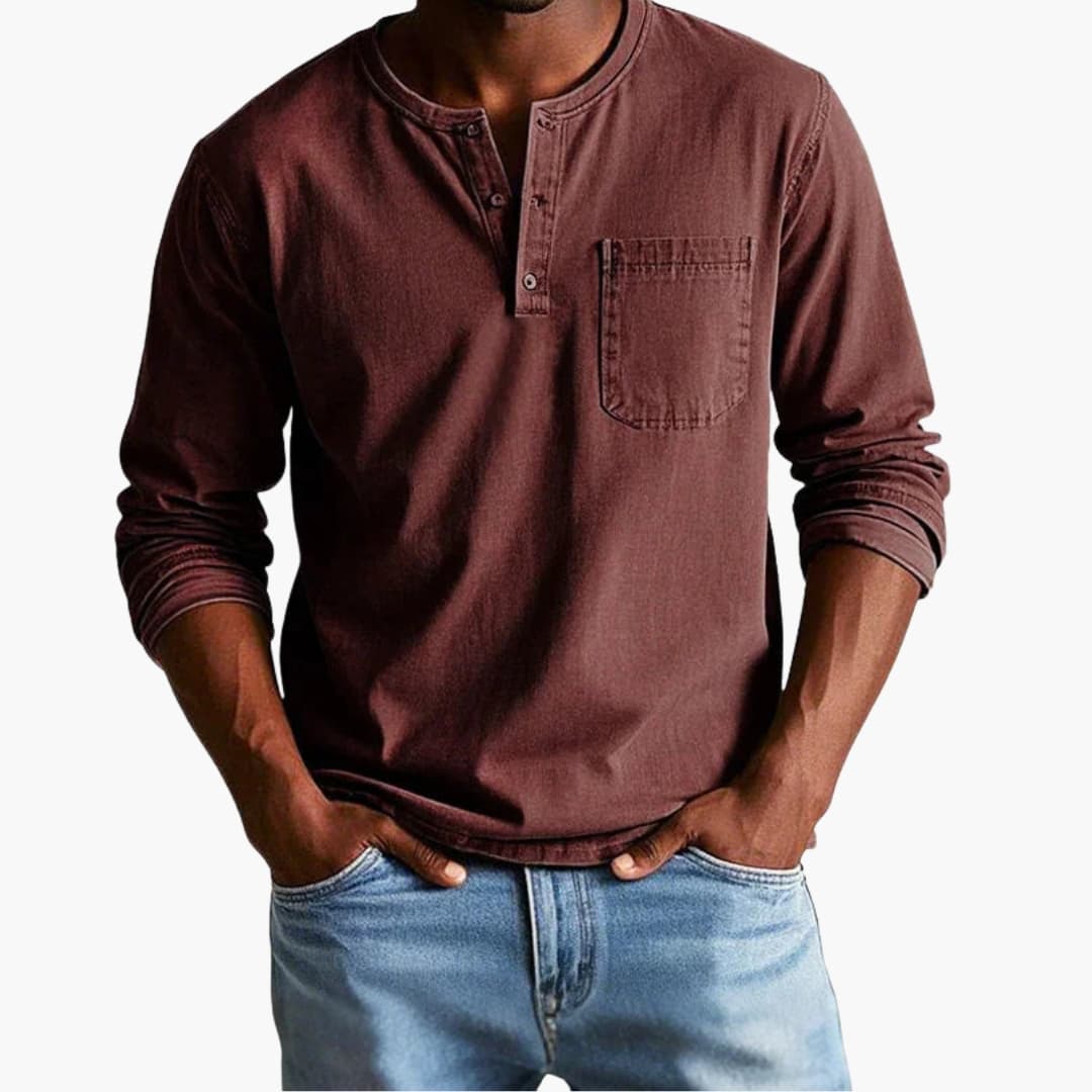 Boven | Heren Blouse Met Knoopsluiting 8