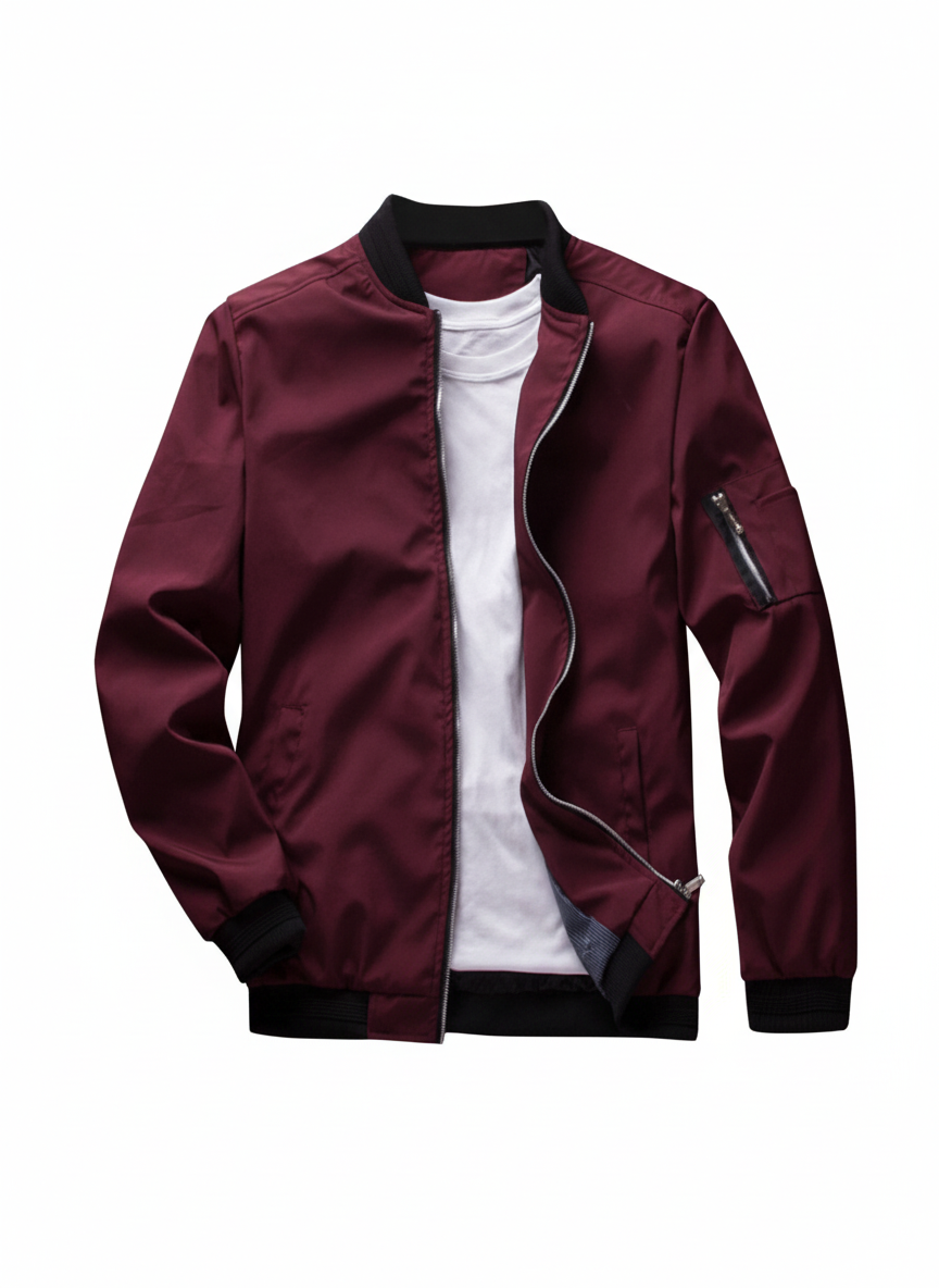 Casual Herenjas met Ritssluiting en Staande Kraag | Zach