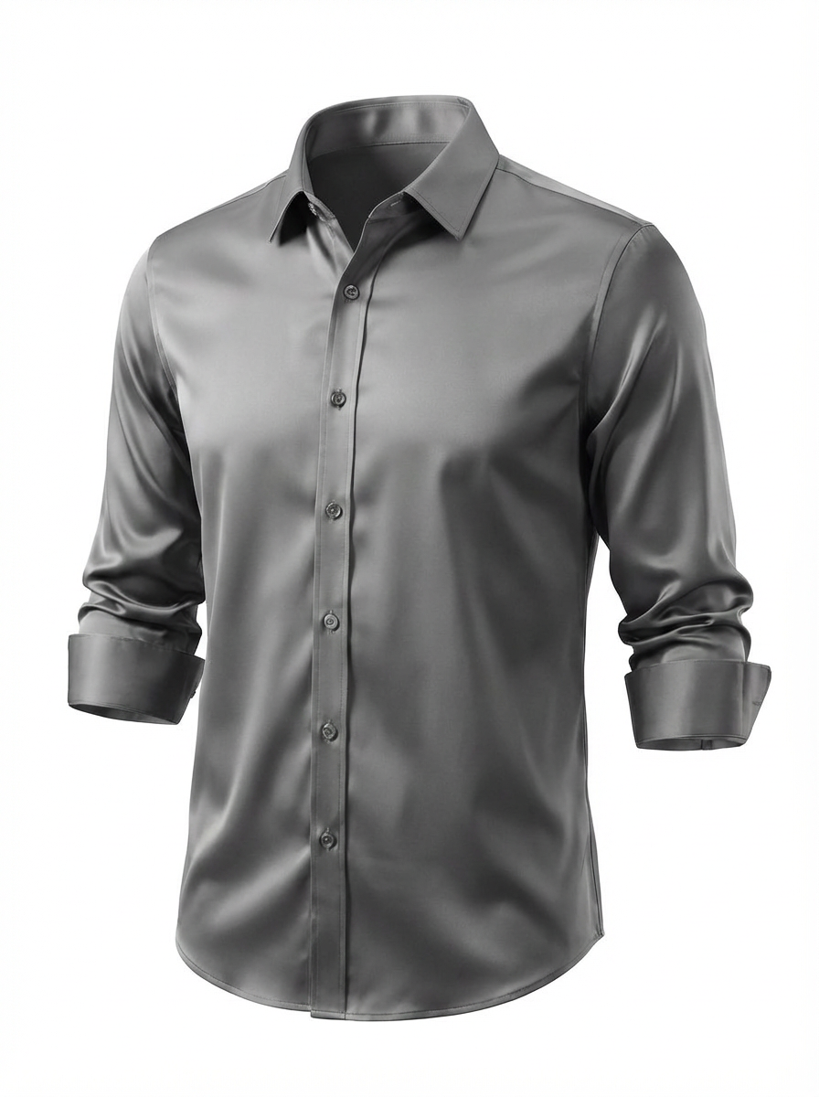 Gelo | Slim Fit Overhemd Met Lente-Stretch