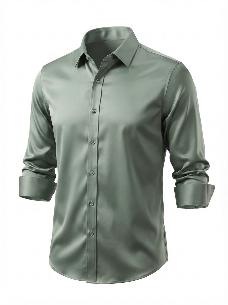 Gelo | Slim Fit Overhemd Met Lente-Stretch