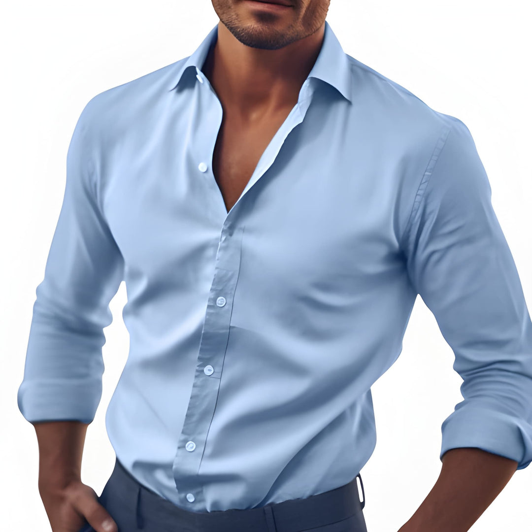 Haven | Slimfit Lange Mouw Overhemden Heren 0