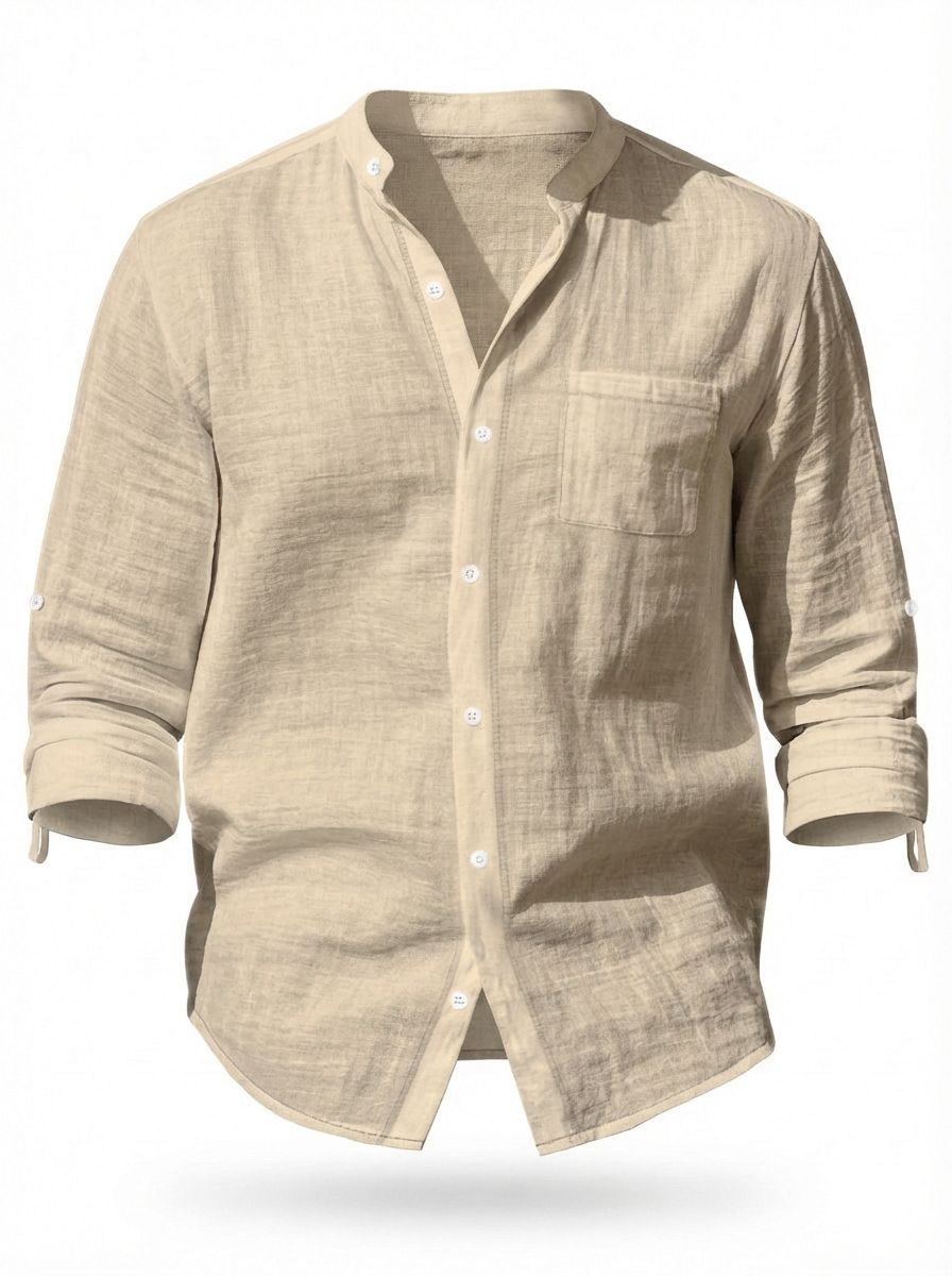 Havro | Linnen Lange Mouw Overhemd Heren