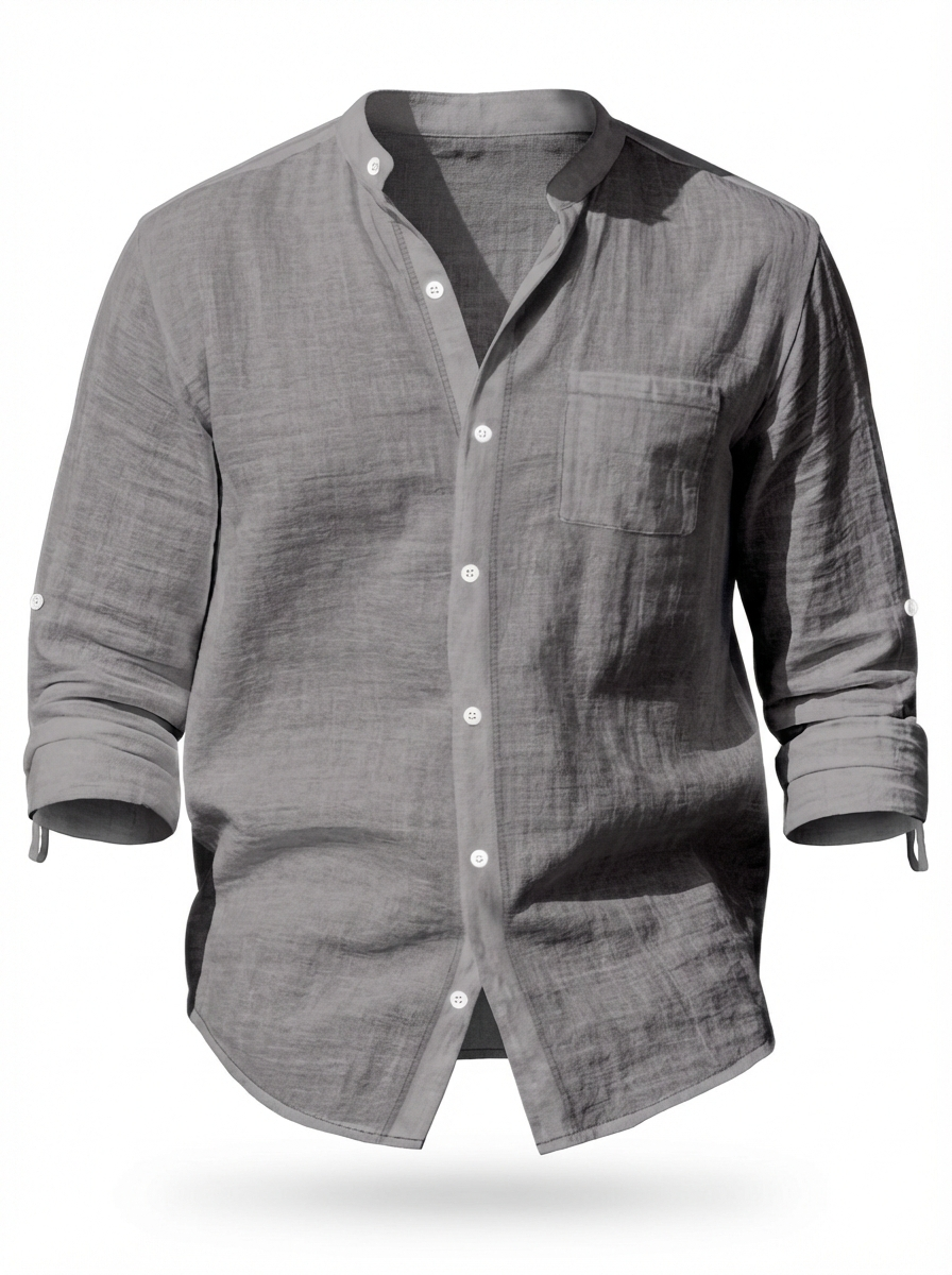 Havro | Linnen Lange Mouw Overhemd Heren