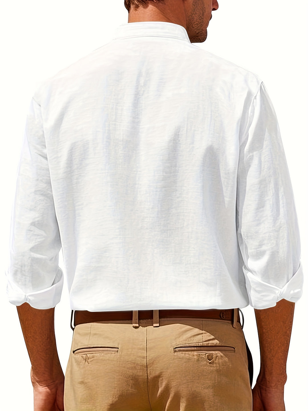 Havro | Linnen Lange Mouw Overhemd Beige 5