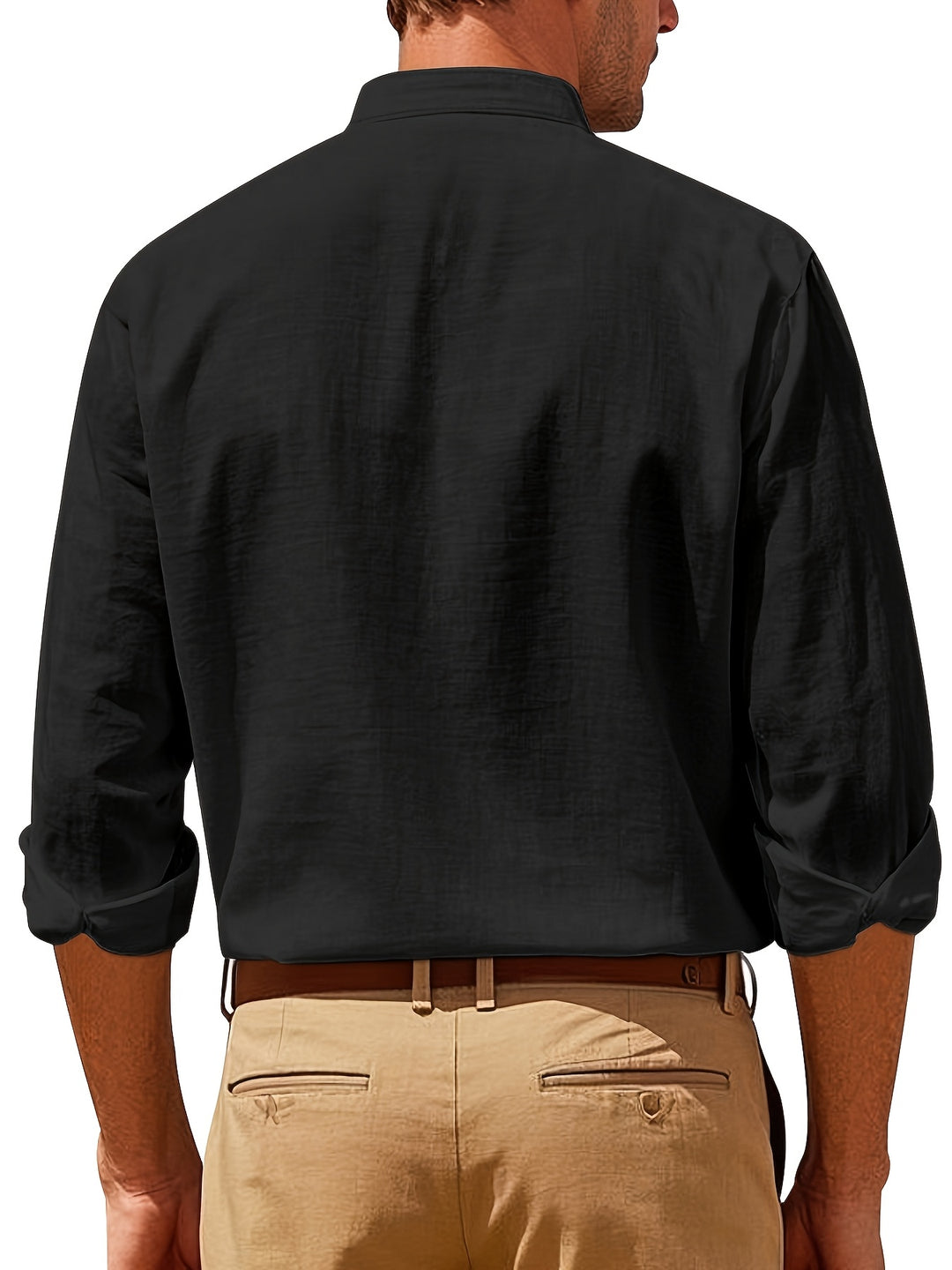 Havro | Linnen Lange Mouw Overhemd Beige 8