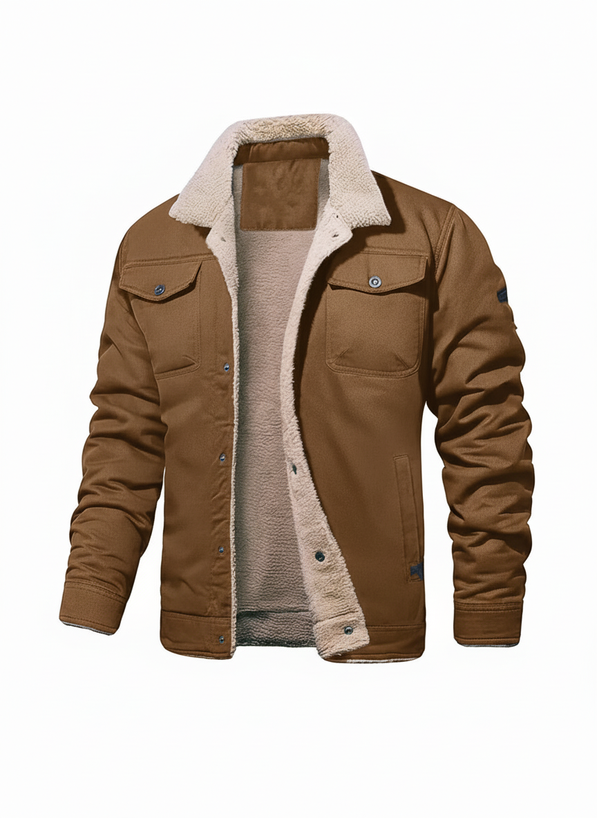 Katoenen Fleece Bomberjack voor Heren | Quor