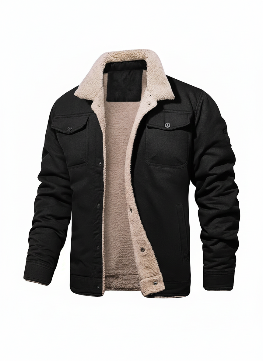 Katoenen Fleece Bomberjack voor Heren | Quor