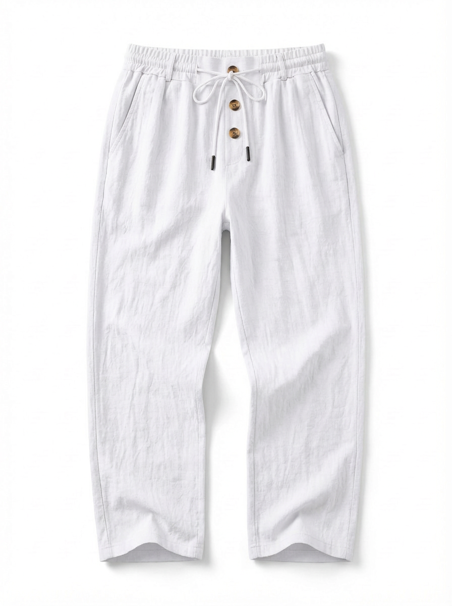 Lina | Lichtgewicht Linnen Broek met Trekkoord