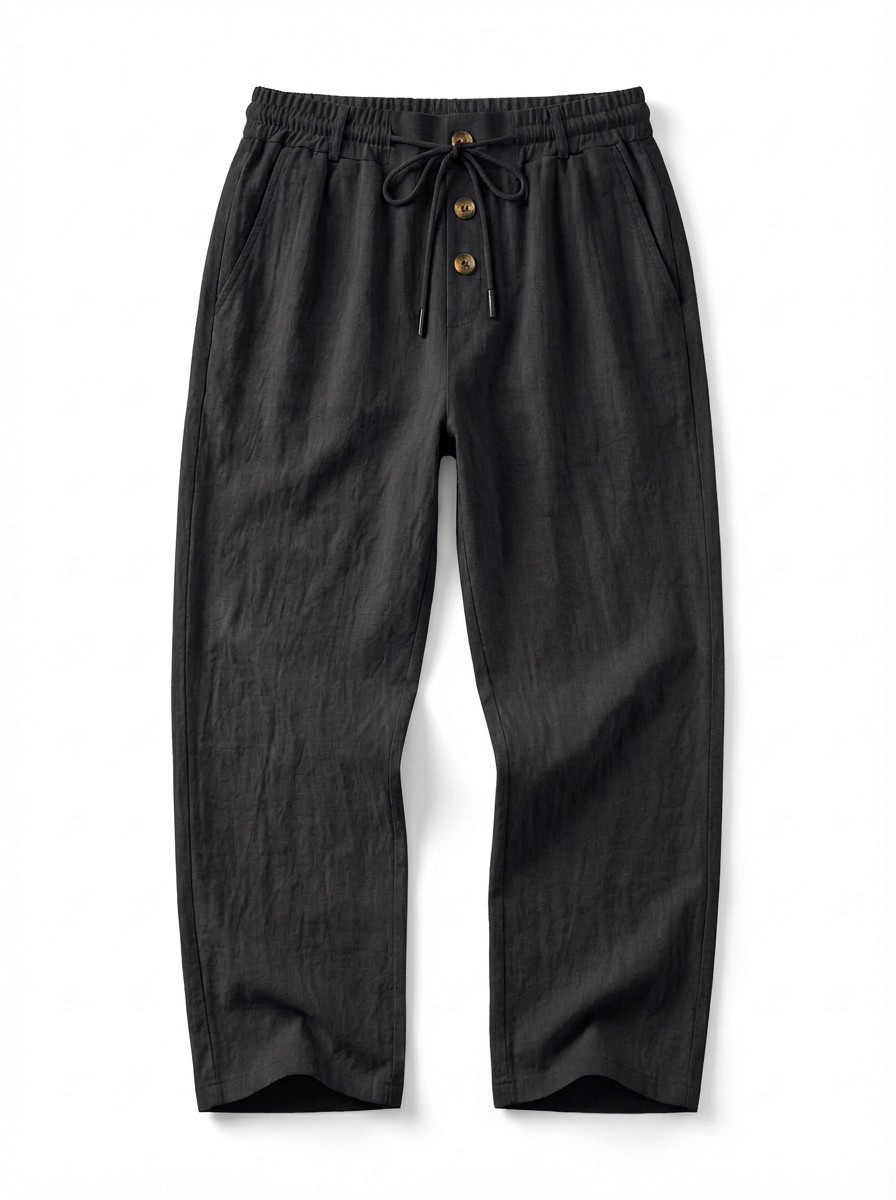 Lina | Lichtgewicht Linnen Broek met Trekkoord