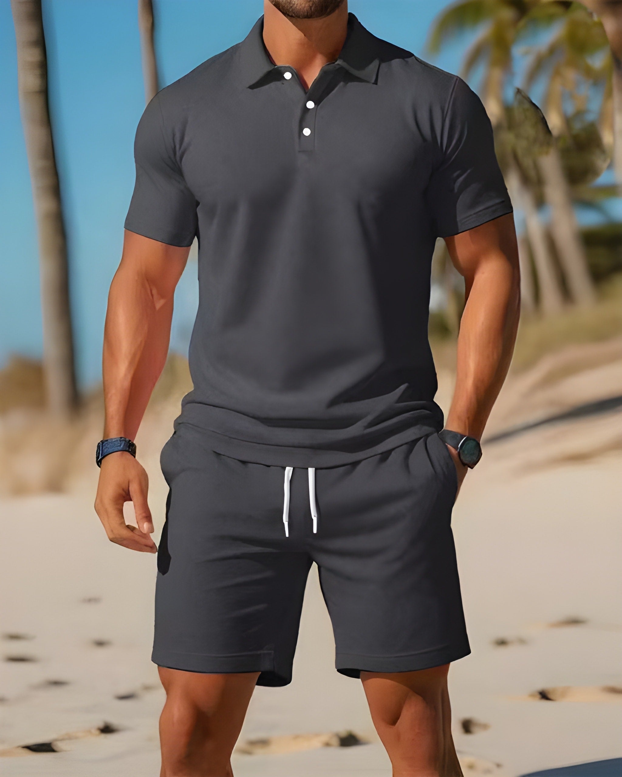 Lumo | Heren Lichtgewicht Zomersport Set Casual 4