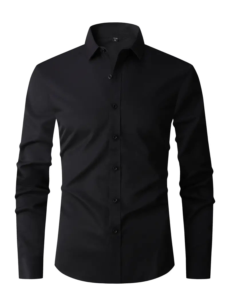 Overto | Heren Overhemd Slim Fit Lange Mouw Knoopsluiting 4