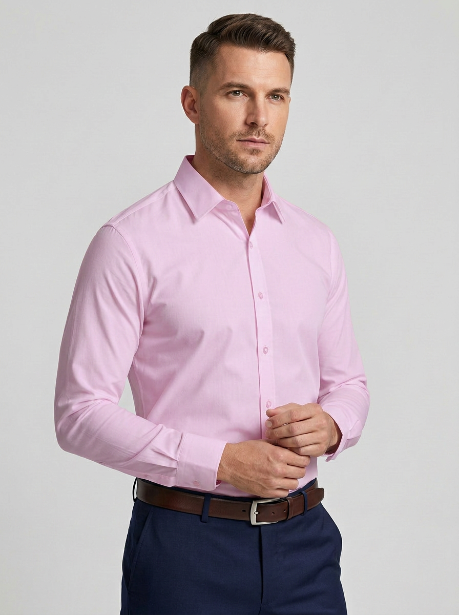 Overto | Heren Overhemd Slim Fit Lange Mouw Knoopsluiting 8