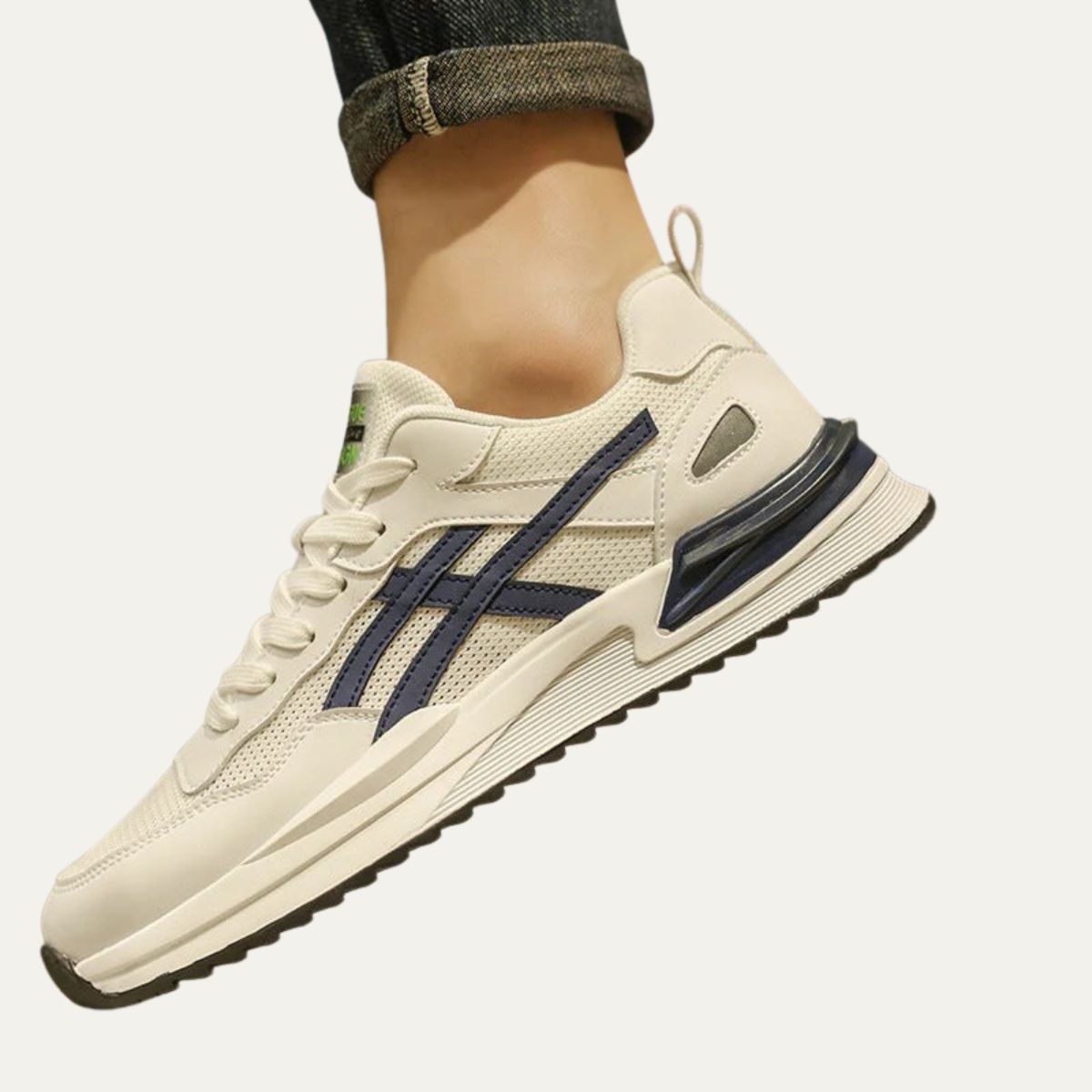 Stravo | Heren Sneakers Lage Schoen Mesh Vetersluiting Contrastpaneel 1