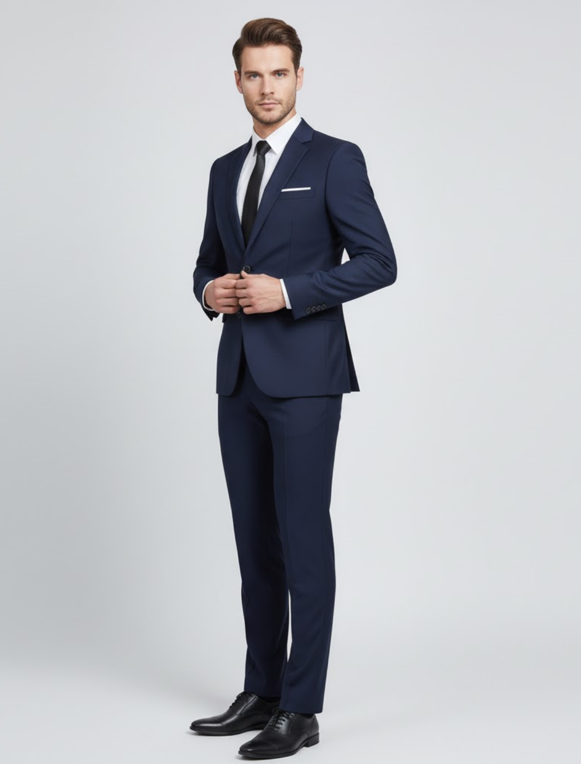 Sven | Heren Pak Slim Fit Tweedelig Gekerfde Revers Formeel 2