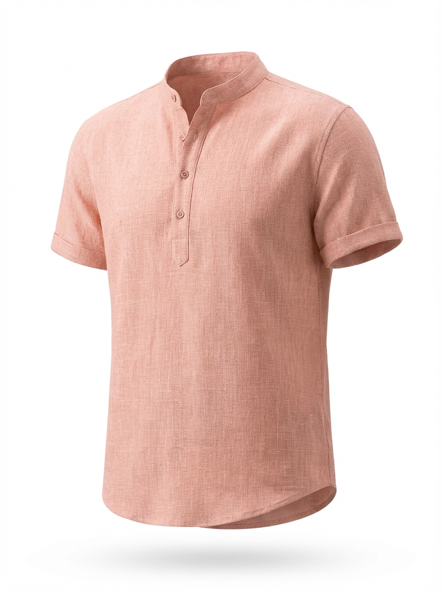 Toma | Henley Shirt Korte Mouwen Zomer