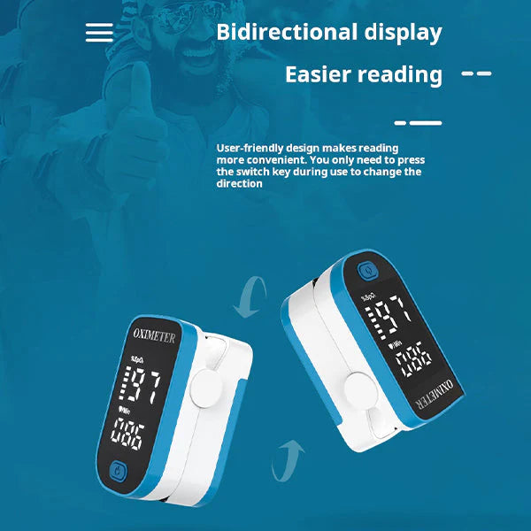 Compacte vingertop oximeter met clip en LED-scherm voor onderweg monitoring