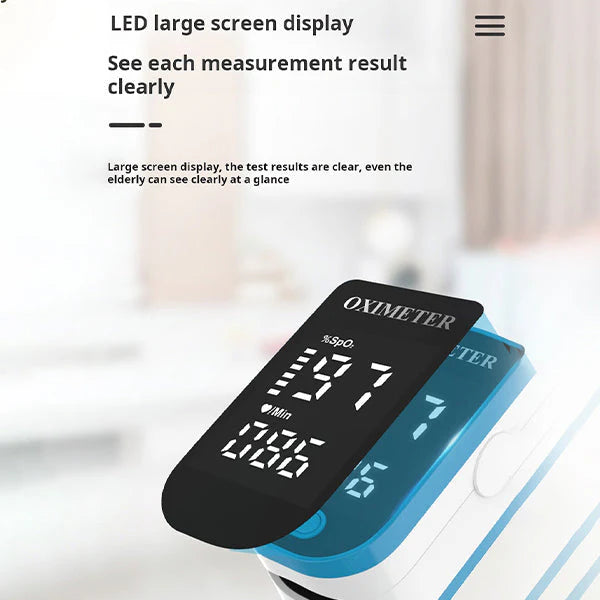 Vingertop oximeter digitaal LED-scherm met draaibare weergave voor elke hoek