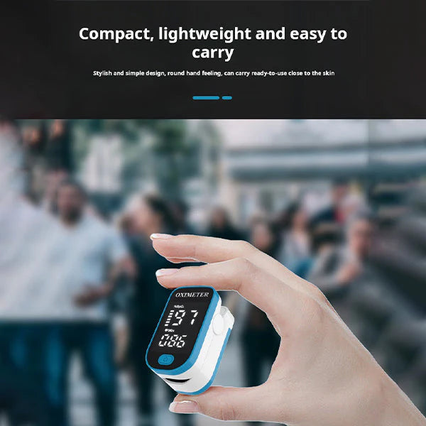 Draagbare vingertop oximeter met helder LED display voor dagelijkse gezondheidsmonitoring