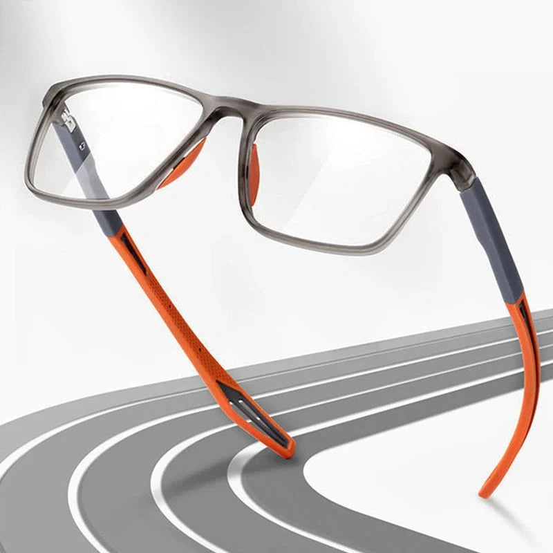 Sportief brillenframe voor heren met multifocale glazen geschikt voor lezen en afstandskijken