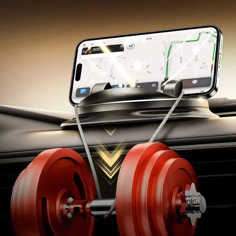 Compacte auto telefoonhouder met flexibel draaimechanisme voor optimale zichthoek tijdens het rijden