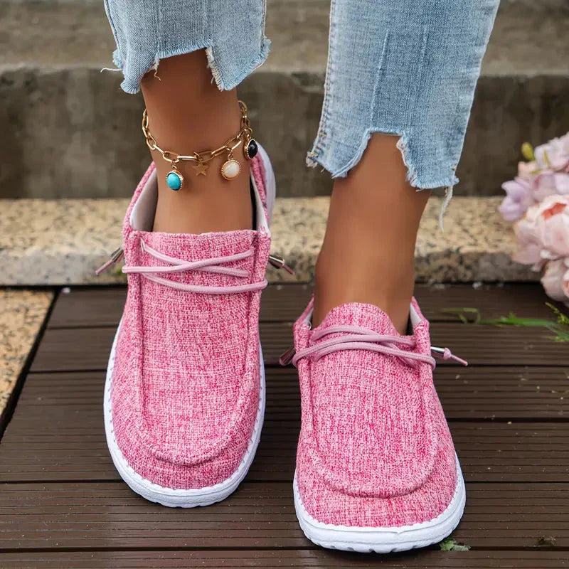 Esmee | Dames Loafers met Vetersluiting Roze