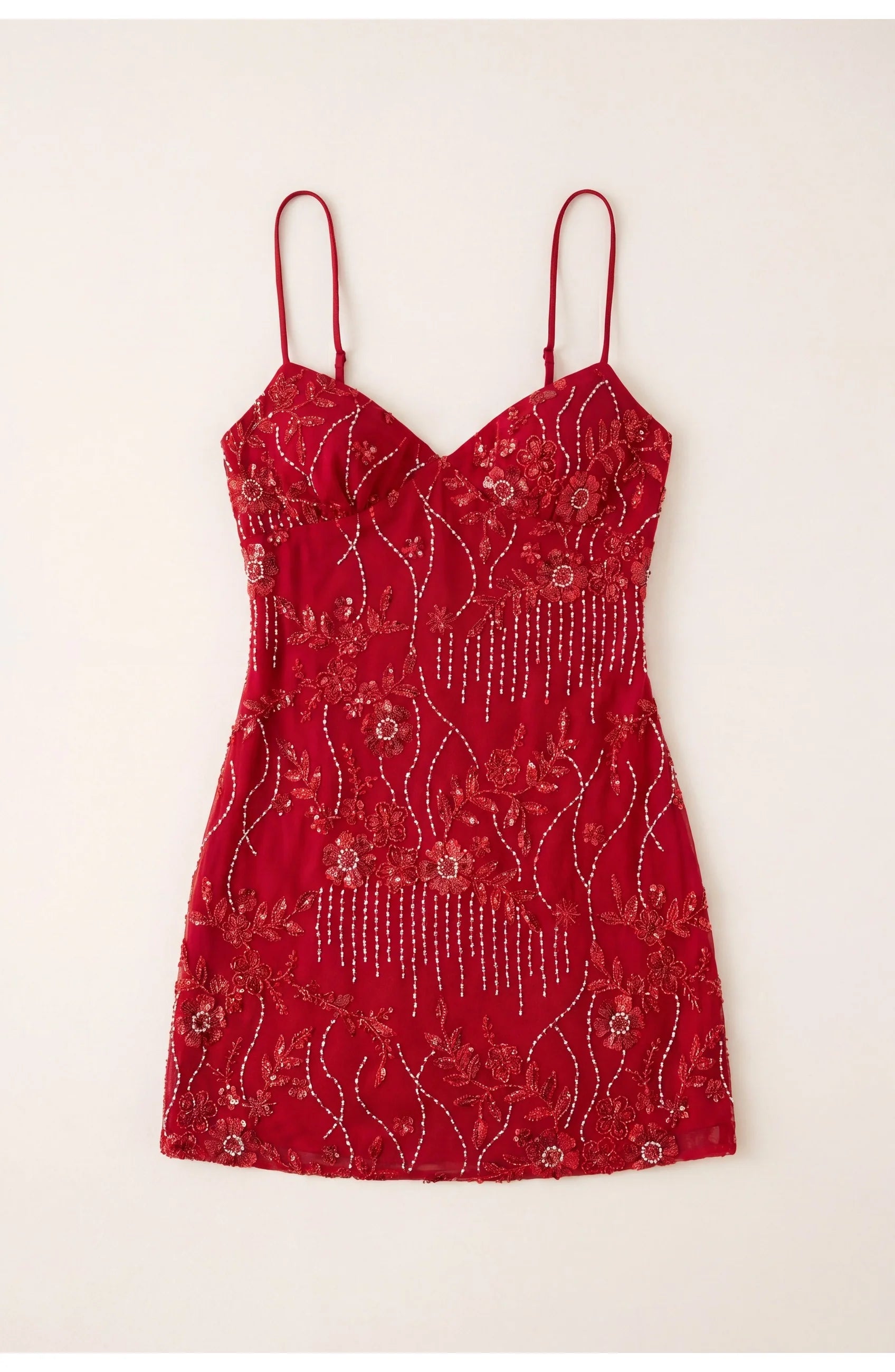 Complete outfit met mini jurk met pailletten overlay voor avondgelegenheden