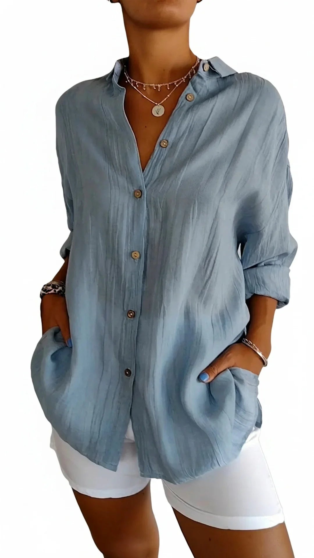 Eva | Dames Oversized Blouse Lange Mouwen