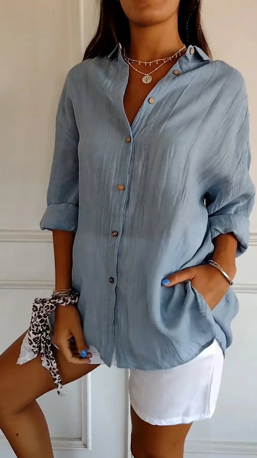 Eva | Dames Oversized Blouse Lange Mouwen