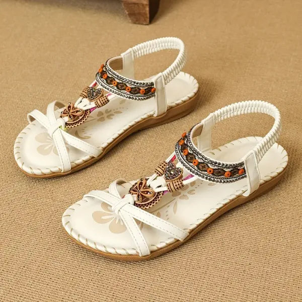 Sandalen met kralenversiering en verstelbare pasvorm voor dagelijks gebruik