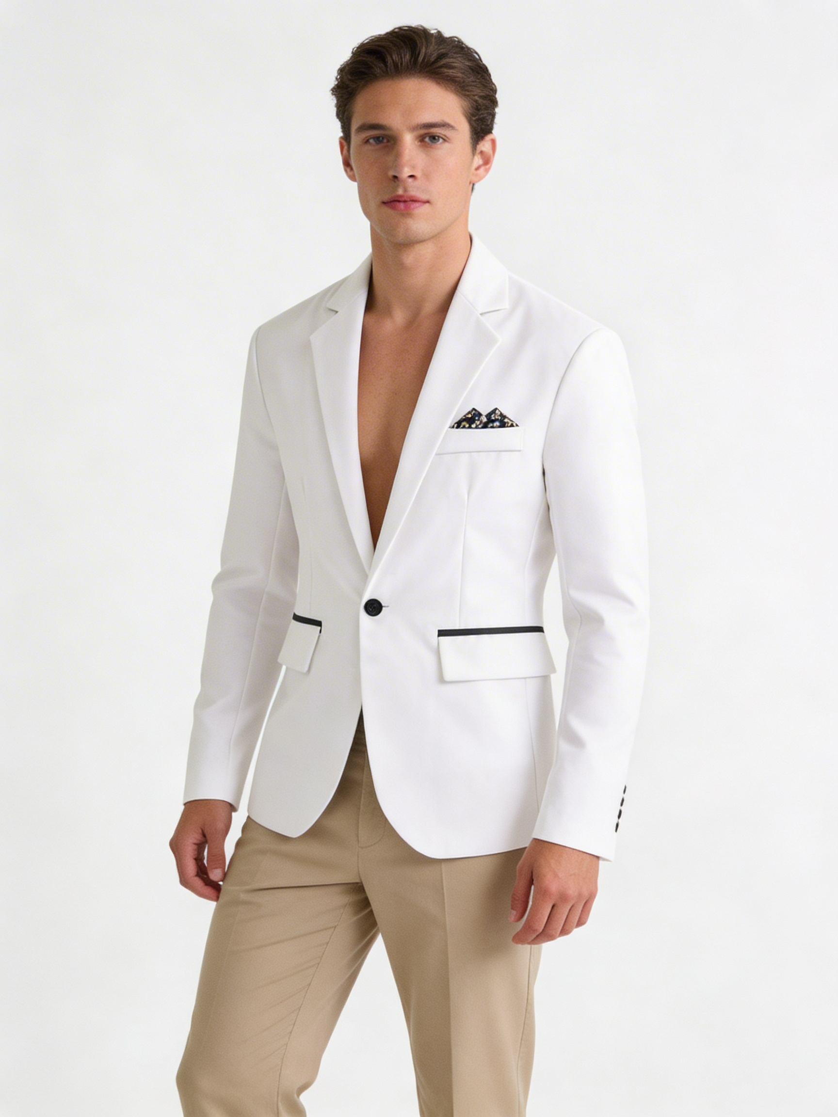 Bartin | Heren Slim Fit Blazer Met Eén Knoop