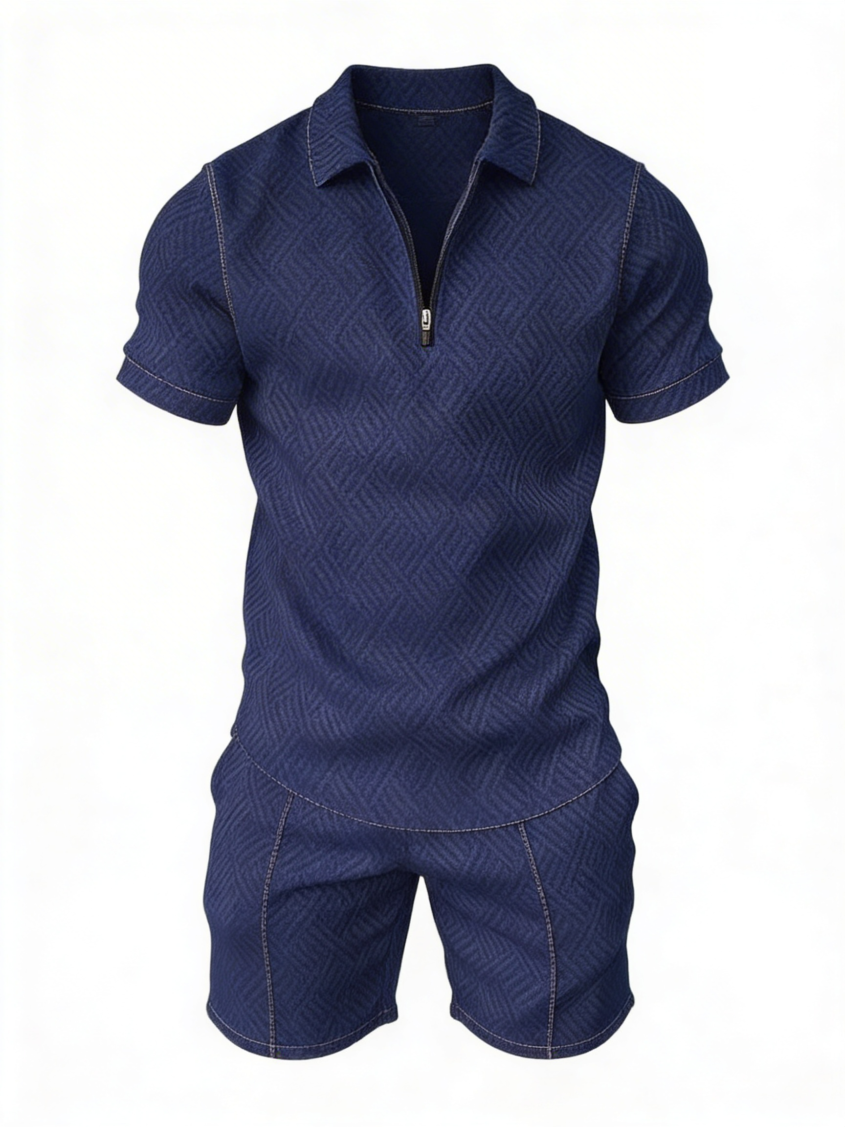 Paxon | Heren Polo En Short Set Met Ritskraag