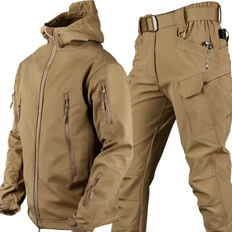 Heren cargo broek met gestructureerde stof en verstelbare tailleband voor comfortabele pasvorm