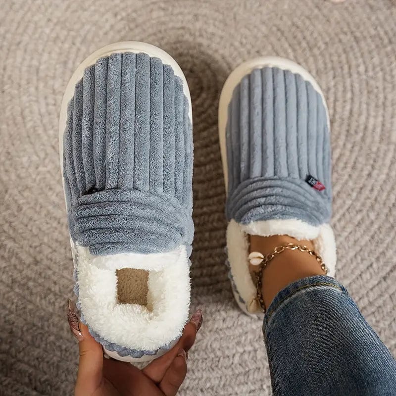 Antislip gevoerde pantoffels dames met comfortabele pasvorm en warme voering voor koude vloeren