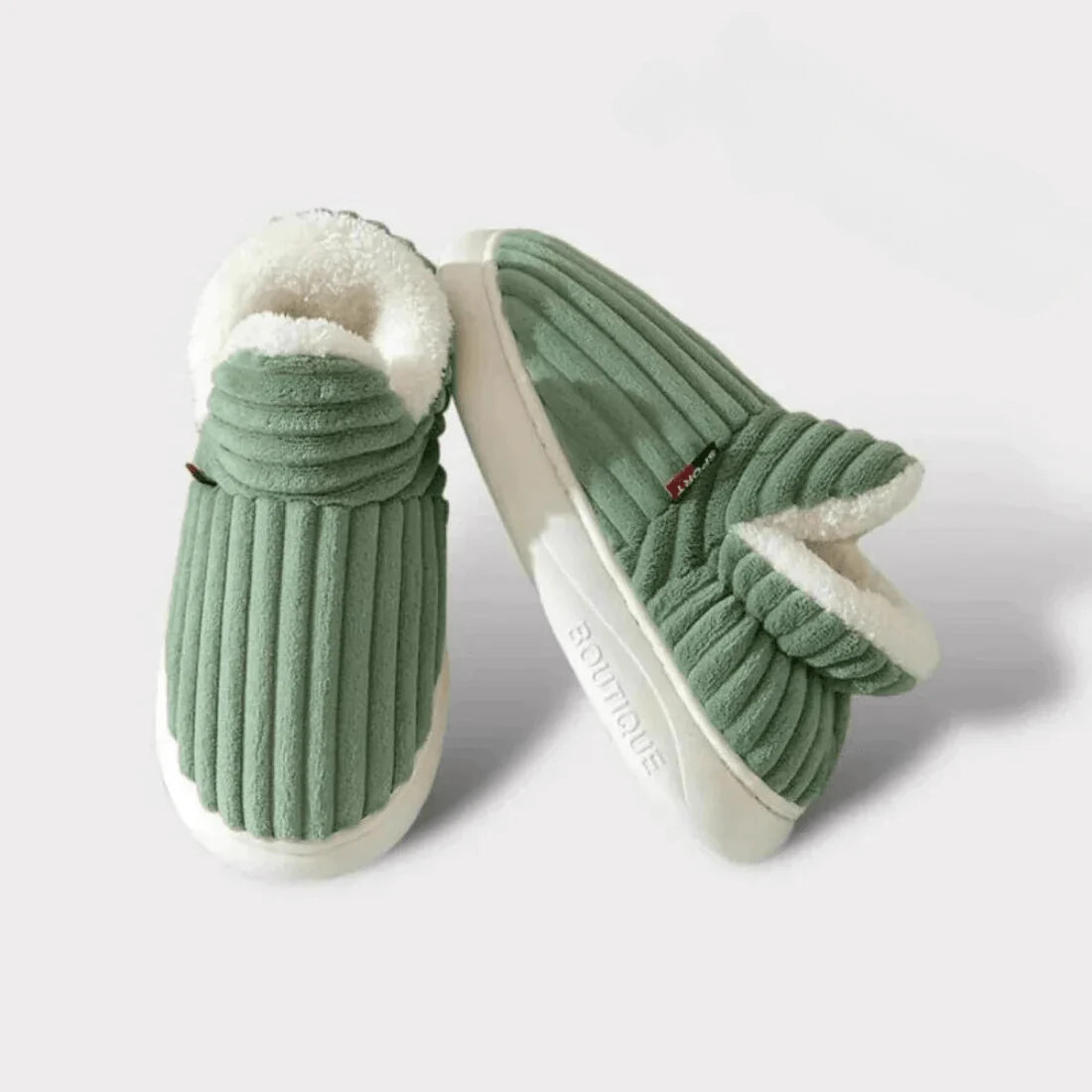Dames huisschoenen winter met pluche voering en instap aan de hiel gemakkelijk aan te trekken